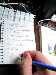 Listing New Year's Resolutions