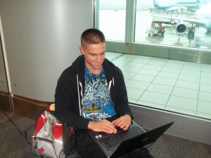 Typing Away at the Airport