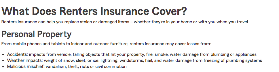 		State Farm Renters Insurance Coverage