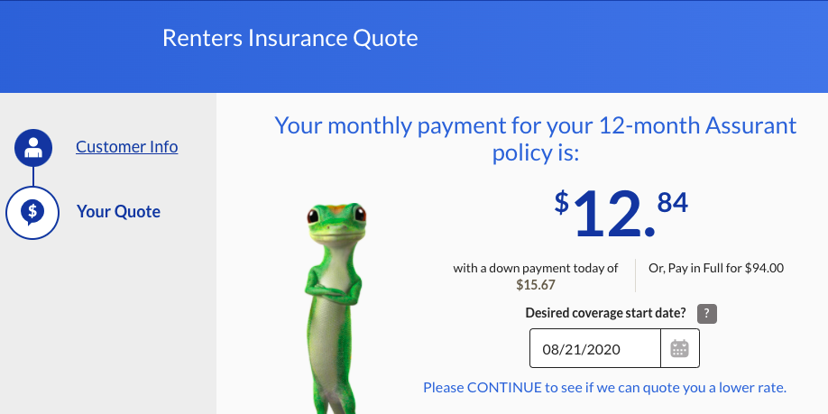 Geico Renters Insurance Quotes