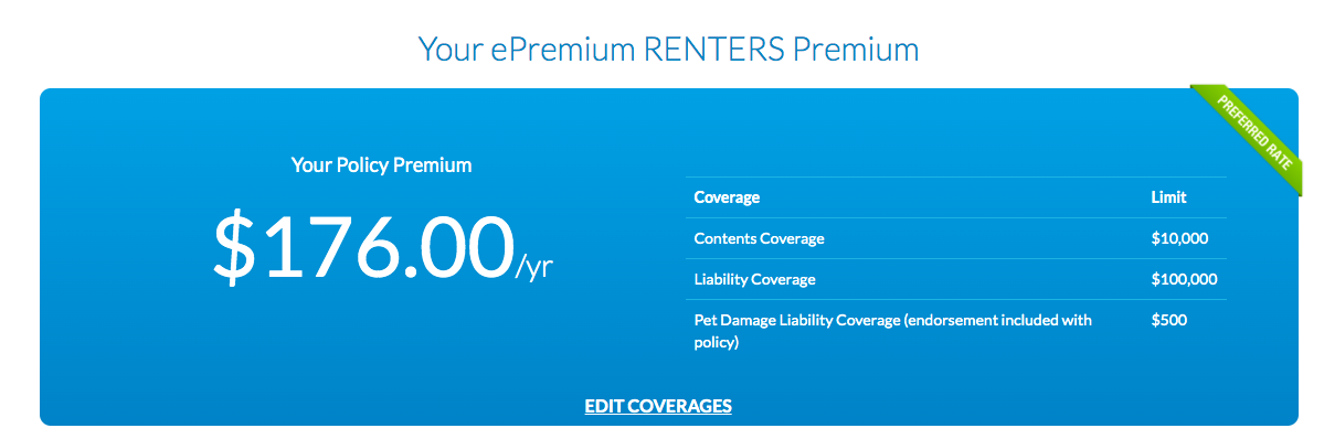 ePremium Renters Insurance Quotes